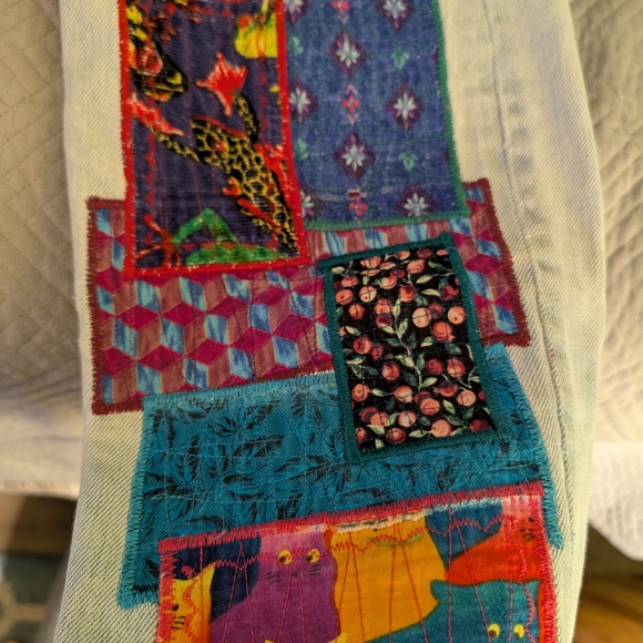 Levi's 505 Patchwork Embroidered Jeans - Picture 9 of 13